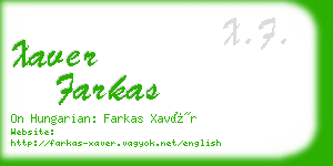 xaver farkas business card